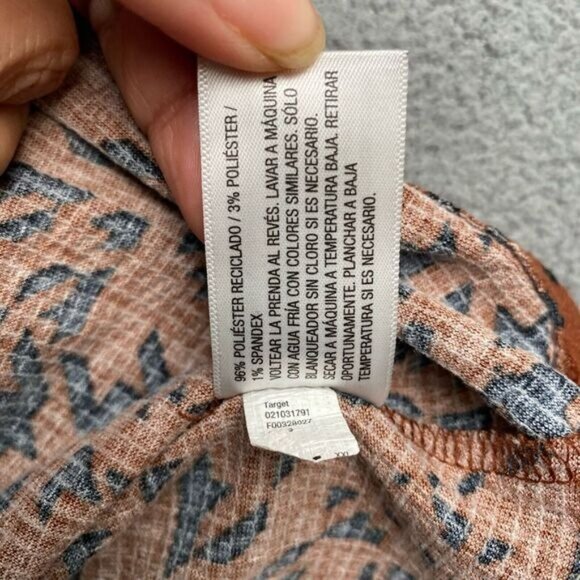 Ava & Viv Women's size XXL Brown Pattern Textured Dress plus,Pockets,V-Neck - Picture 10 of 14